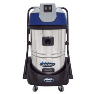 Cleanstar Commercial Stainless Steel Wet ‘N’ Dry - 60 Litre Twin Motor Vacuum Cleaner front view
