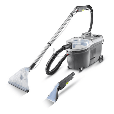 Cleanstar P50 Carpet and Spray Extractor front view silver and clear plastic in colour