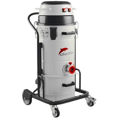 Delfin MTL 202DS Single Phase Industrial Vacuum Cleaner - white in colour front overview