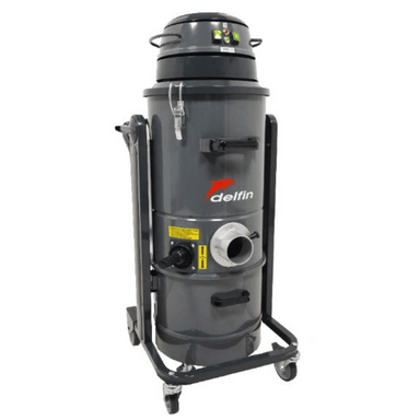 Delfin MTL452DS Industrial Dry Vacuum Cleaner - black and grey in colour overview image