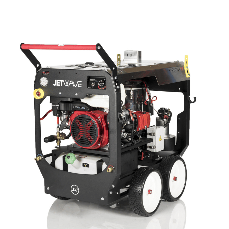 Jetwave Explorer G2 250-15 Hot Water Petrol Pressure Cleaner trolley configuration