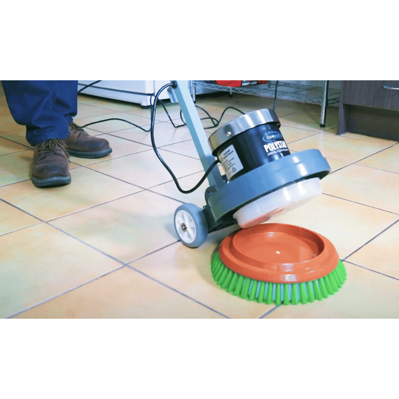 Polystar 13-inch Orbital Floor Polisher & Cleaner changing floor scrubber tool