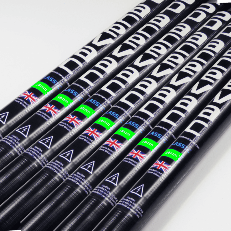 Spacevac ATEX Pro Vacuum Cleaner Kit SVA38/EX-PRO 7 vacuum cleaner poles lined up next to each other