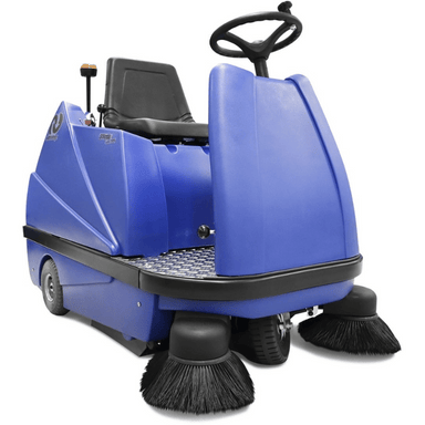 Stolzenberg SureSweep STR1100E Battery Ride On Floor Sweeper front view