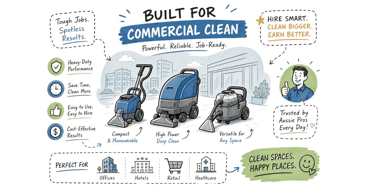 Best carpet cleaner hire machines for commercial jobs in Australia