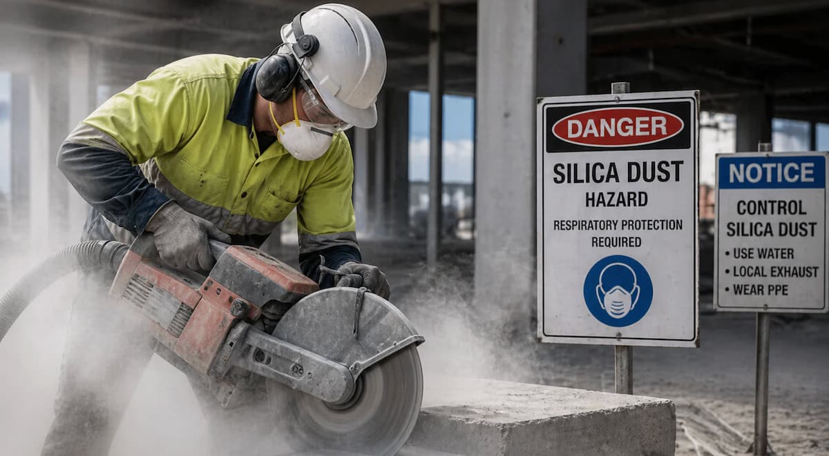 silica dust workplace