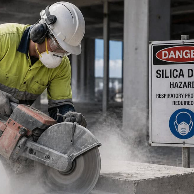 silica dust workplace