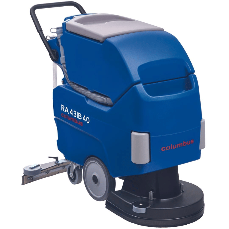 Columbus RA43B40 Walk behind floor scrubber blue in colour on a white blank background