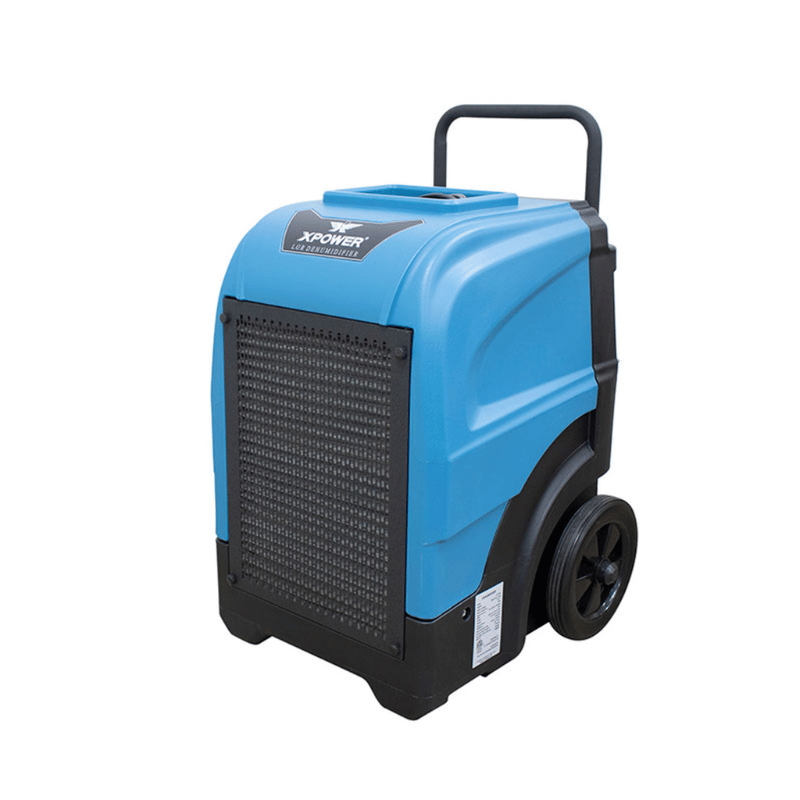 XPOWER 165L dehumidifier blue and black in colour on white background