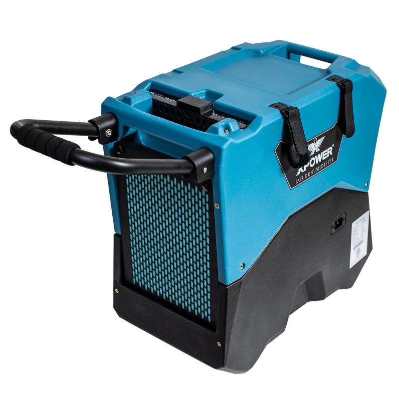 XPOWER 85L Commercial LGR Dehumidifier with Wheels and Mobility Handle (XD-85LH) back side