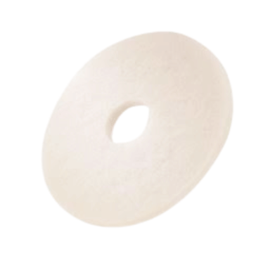 50cm white polishing pad on white background. 
