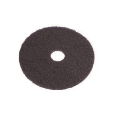 Cleanstar 24-inch black floor pad with a thick, dark fibrous surface and a circular centre hole for fitting onto a floor cleaning machine