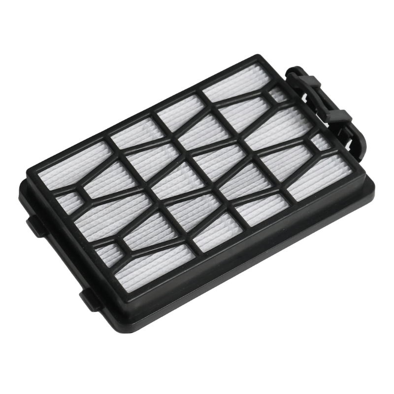 Rectangular air filter with black frame on a white background