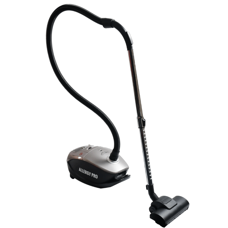 Cleanstar ALLERGY PRO 1800W Bagged Vacuum Cleaner with a long flexible hose on a white background