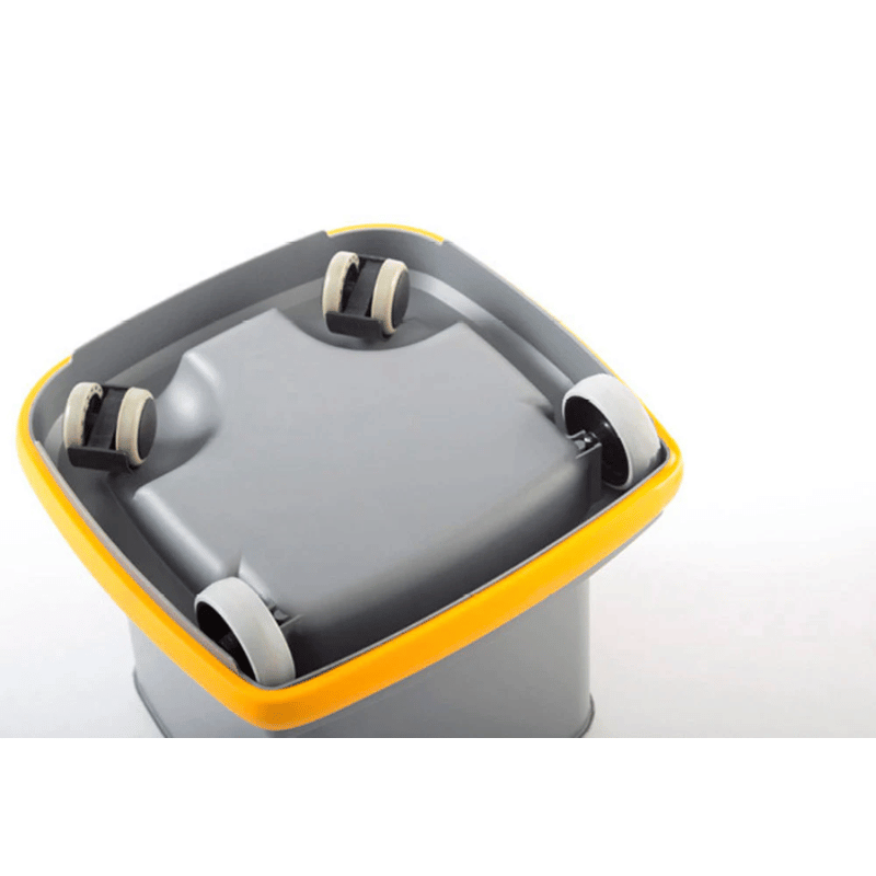 Cleanstar AS5 15L Commercial Plastic Dry Vacuum Cleaner underneath showing wheels