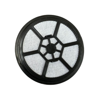 Cleanstar VALLERGY-7 dust bin filter for Allergy vacuum cleaners, featuring a circular black plastic frame with radial support spokes