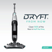 Dryft floor cleaning device with brand name and promotional text on a white background - clean one hundred percent of the floor in half the time