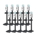 Cleanstar Freestanding Automatic Hand Sanitiser Dispenser Station 10 pack. Ten hand sanitiser dispenser stations all lined up on a blank white background.