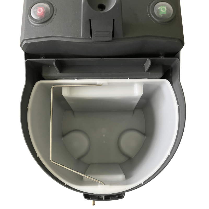 Cleanstar P50 Professional Carpet and Spray Extractor top close view of removable waste tank on white background