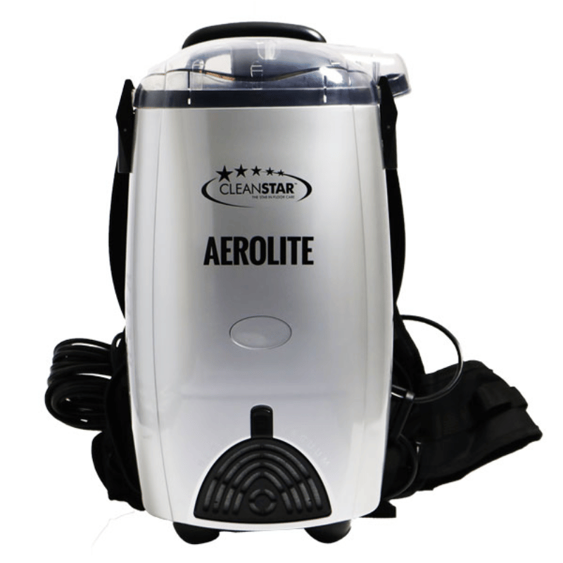 Cleanstar VBP1400 Backpack Vacuum Cleaner and Blower front view silver in colour with the cleanstar logo on product