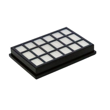 Cleanstar VPROSTAR-HEPA filter for Prostar backpack vacuum cleaners, featuring a rectangular white pleated filter element enclosed in a black plastic frame