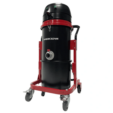 Dashclean S2 Single-phase Industrial Vacuum Cleaner front view, red and black in colour 