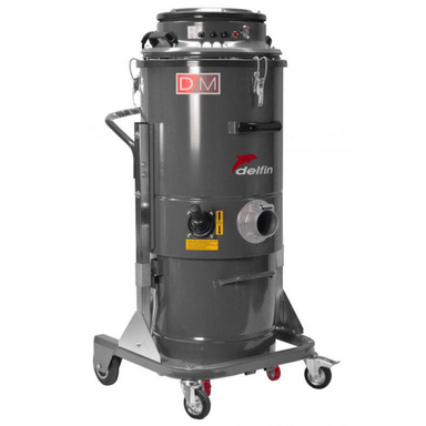 Delfin DM3 EL Industrial Single Phase Vacuum Cleaner front view grey in colour 