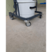 Delfin MTL 202DS Single Phase Industrial Vacuum Cleaner - two fixed and two castor wheels for ease of movement.