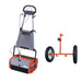 Hako Wizzard W24N Compact Floor Scrubber plus free trolly on blank white background. 