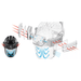 JSP Powercap Infinity HEPA Full Face Respirator diagram showing filtration system