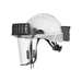 JSP Powercap Infinity HEPA Full Face Respirator side view white in colour on blank white background