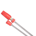 Two metal nozzles with red plastic caps on a white background