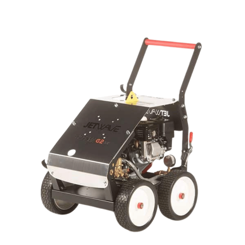 Jetwave Hornet G2 Jnr 200-11 Cold Water Petrol Pressure Cleaner front angle view on a blank white background