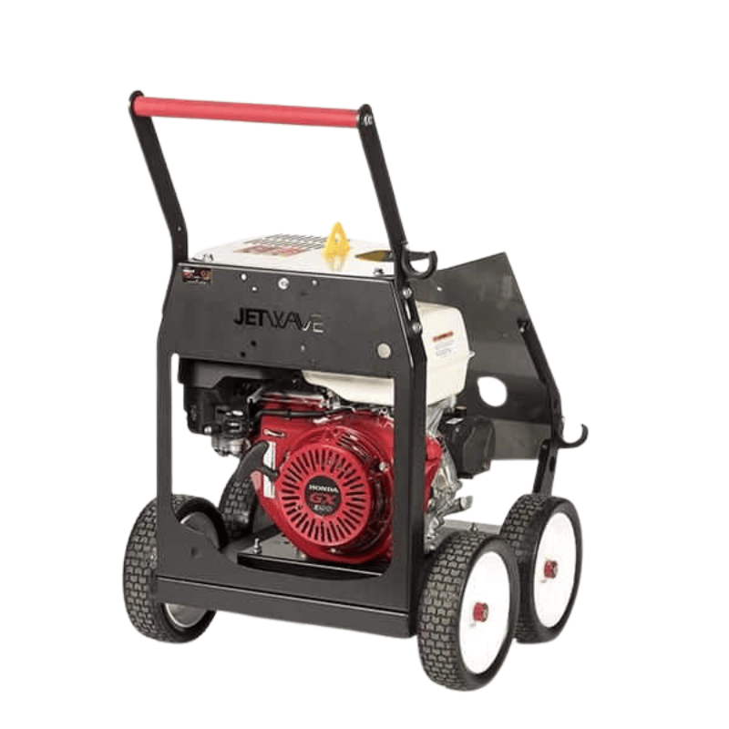 Jetwave Raptor G2 275-15 Cold Water Petrol Pressure Cleaner rear view on a blank white background 