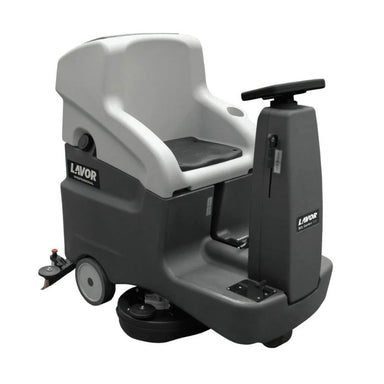 Lavorwash ride-on floor scrubber, full machine view on white background