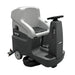 Lavorwash ride-on floor scrubber, full machine view on white background