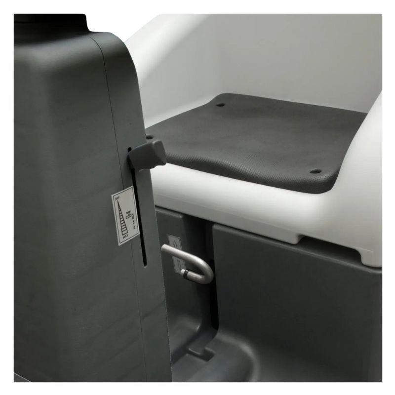 Lavorwash Seat and operator footwell area of Lavor ride-on floor scrubber