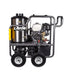 Lavorwash LAVOR4015HE Petrol Pressure Cleaner side angle of the machine with wheels in a white background.