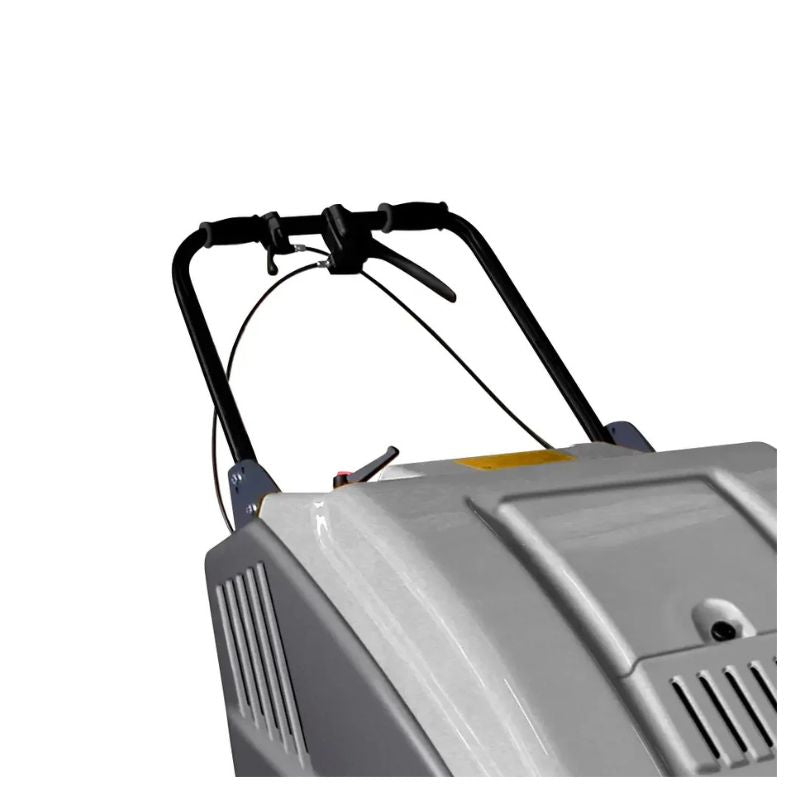 Lavorwash SWL700ET walk-behind floor sweeper with push handle, front angle view