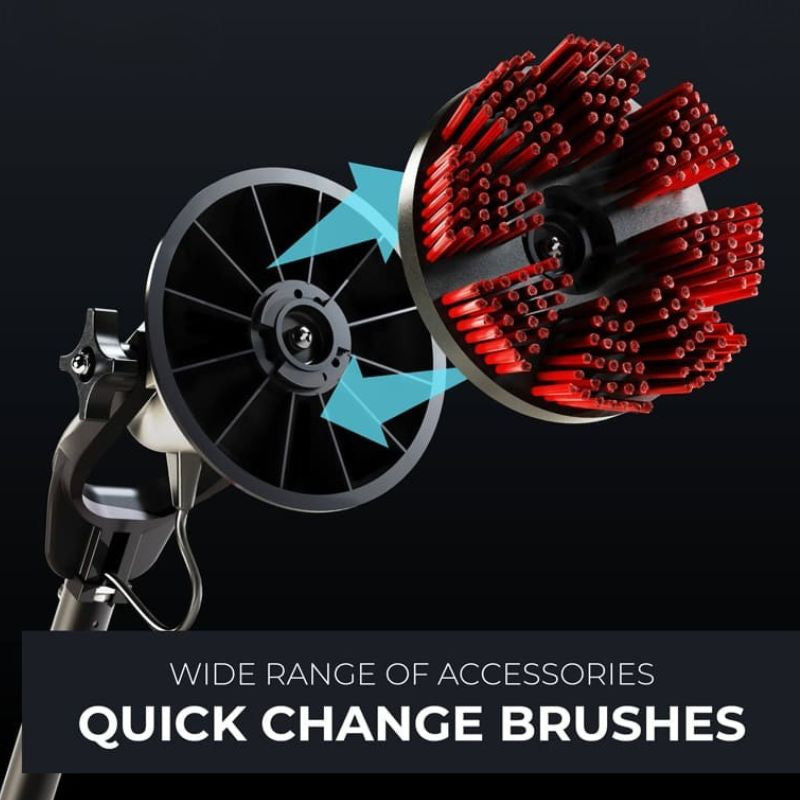 Motorscrubber Medium Length Floor Scrubber wide range of accessories of each brushes stroke.