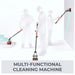Motorscrubber Medium Length Floor Scrubber Men using motorscrubbers on the side of the building.