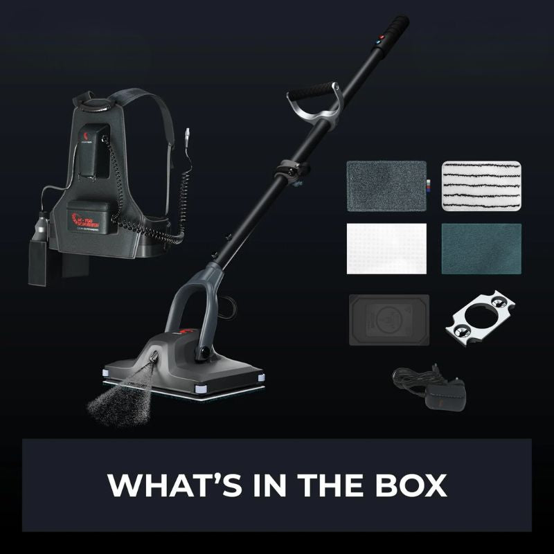 Motorscrubber Shock Floor Scrubber Inside box details of the product.