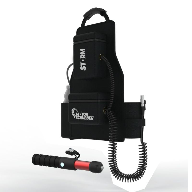 Motorscrubber Storm Wand Backpack Disinfectant Sprayer back details of the product.