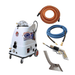 Steamvac Max 600 inline sizzler carpet extractor with attachments on side on blank white background.