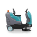 Tennant S680 Compact Ride On Floor Sweeper side profile view on a white background