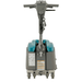 Tennant T1 Corded Compact Floor Scrubber teal and grey in colour on a white background