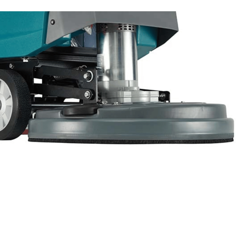 Tennant T260 Walk Behind Floor Scrubber close up view of the scrubbing pad on a white background