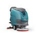 Tennant T291 Walk Behind Floor Scrubber front angle view on a blank white background