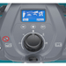 Tennant T391 Walk Behind Floor Scrubber close view of the control panel at the steering wheel