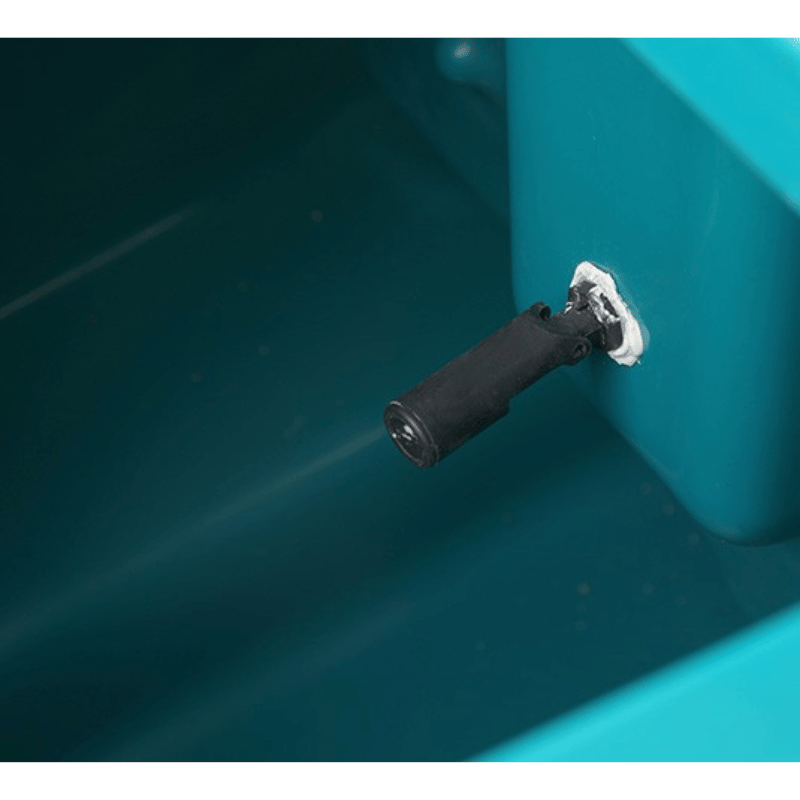 Tennant T560 Micro Ride On Floor Scrubber inside tank view 